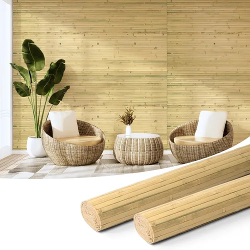 Vista 21 de Art3d - Panel de bambú natural para decoración de pared interior, panel de revestimiento de poste, techo, muebles, gabinete, oficina, 12 x 96