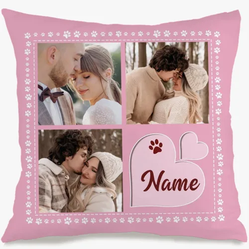 Vista 11 de One Photo Personalized Throw Pillow Case Where Your uploaded Image and Text Form a Unique Home décor Piece That Provides Warm Emotional Value and