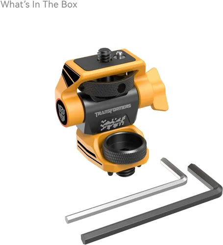Vista 9 de SMALLRIG Soporte de monitor de cámara ajustable para estilo ARRI (edición Bumblebee), giro de 360° y soporte de inclinación de 180°, soporte