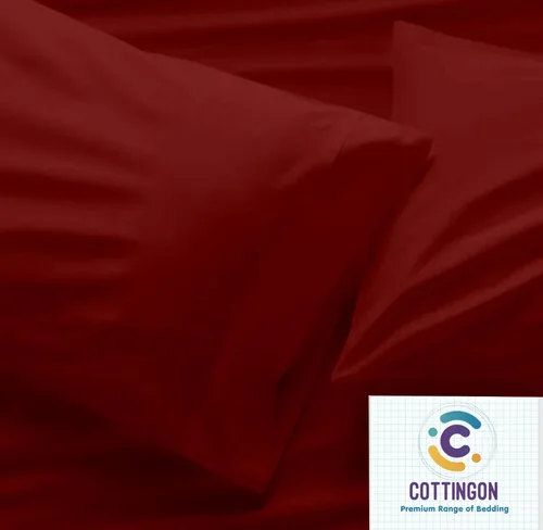Vista 4 de Cottingon Juego de sábanas de 5 piezas tamaño King dividido para camas dobles ajustables, sábanas de microfibra de lujo suave XL para colchón
