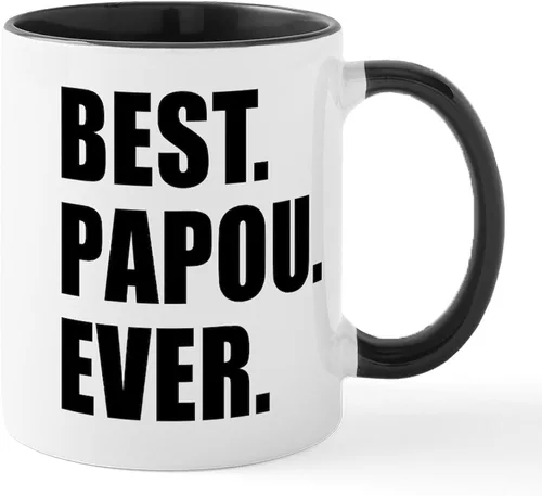 Vista 15 de CafePress Papou (Worlds Best) Taza de café de cerámica (11 oz (11.0 fl oz)