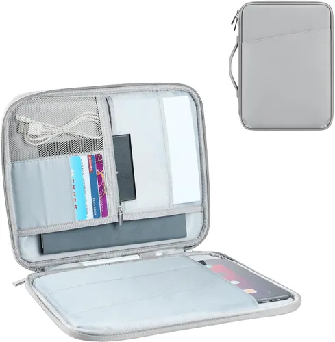 Vista 11 de Funda de transporte para tablet de 12.9 pulgadas, máxima protección para tu iPad Pro, Surface Pro, Galaxy Tab S8 Plus y más (PU-rosa, 12.9 pulgadas)