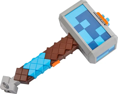 Vista 6 de Martillo de Dardos Nerf Minecraft Stormlander, Lanza 3 Dardos, Incluye 3 Dardos Nerf Elite, Mango de Carga Posterior Multicolor 5010993948758
