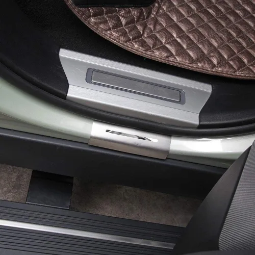 Vista 3 de Placa de acero inoxidable para puerta exterior para Range Rover Sport Vogue 2014-2017 accesorios de coche, estilo 1