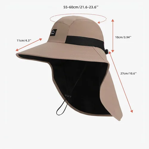 Vista 6 de Rosoz Sombrero de sol al aire libre para hombres y mujeres, UPF 50+sombrero caqui (1pack-khaki)