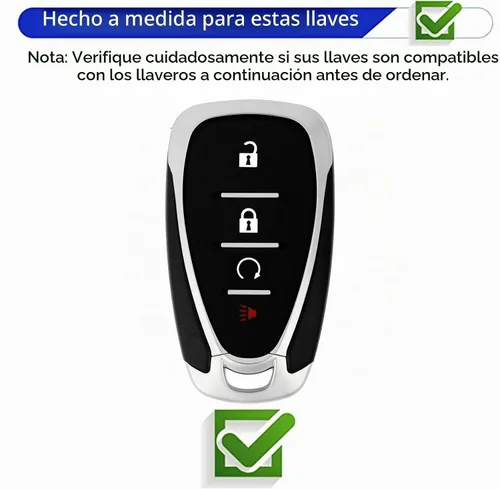 Vista 2 de Funda para llavero Chevy Volt EV EUV Bolt Spark Traverse Trailblazer LT Trax Sonic Equinox Smart Key Shell (oro-negro)