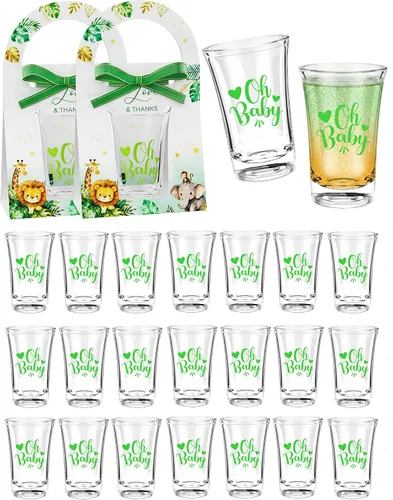 Vista 11 de Regalitos para Baby Shower para Invitados - 50 Juegos Temática de Mariposa Baby Shower una Pequeña Mariposa Está en Camino Vasos de Chupito y Cajas