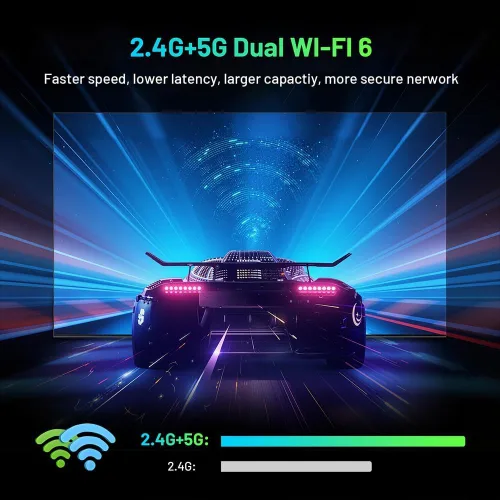 Vista 7 de Android 14,0 TV Box RK3518 Quad Core 2GB RAM 32GB ROM 4K, WiFi dual 6, BT5.0
