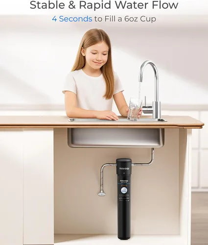 Vista 8 de Waterdrop Filtro de agua de repuesto RF17 para filtro de agua Waterdrop 17UA/17UB, reduce PFOA/PFOS, PFAS, plomo, cloro, mal sabor y olor