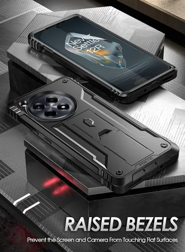 Vista 7 de Funda Poetic Revolution Compatible con OnePlus 12R 5G (2024), con protector de pantalla integrado, funciona con identificación por huellas