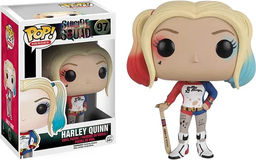 Vista 2 de POP Suicide Squad - Figura de vinilo Harley Quinn Funko (incluye funda protectora de caja compatible), multicolor, 3.75 pulgadas