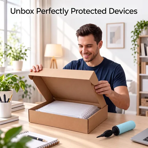 Vista 4 de Caja de envío para portátil con bolsas protectoras inflables de 5