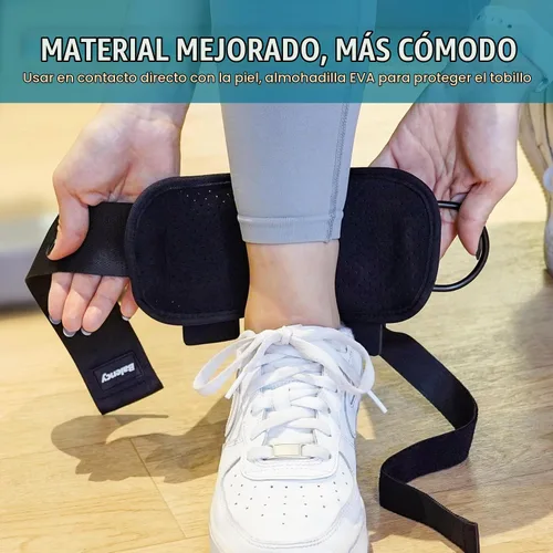 Vista 4 de Correas de tobillo para máquina de cable para mujer, correa de tobillo