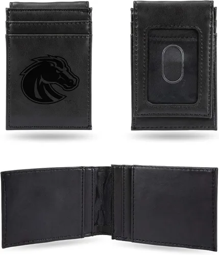 Vista 26 de Cartera de bolsillo frontal grabada con láser NCAA - Compacta/Cómoda/Delgada