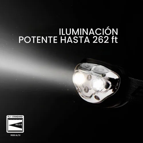 Vista 6 de Linterna de cabeza Energizer PRO-400 recargable, linterna recargable resistente al agua IPX4, lámpara de cabeza ultra brillante con múltiples modos