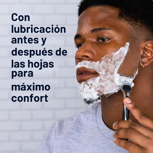 Vista 4 de Gillette SkinGuard - Cuchillas de afeitar para hombre, 4 recambios de cuchillas