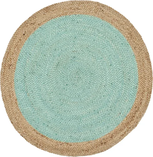 Vista 19 de SAFAVIEH Natural Fiber Collection - Alfombra ovalada, 2 pies 6 pulgadas x 4 pies, ovalada, azul aguamarina y marrón natural, yute hecho a mano