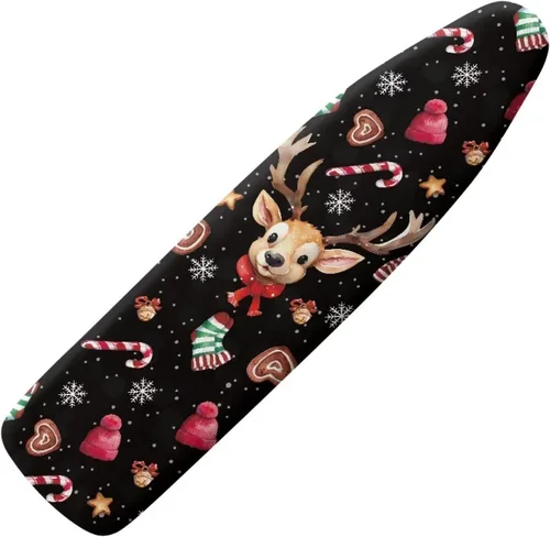 Vista 12 de Gomyblomy Cubierta antipolvo para tabla de planchar para árbol de Navidad, cubierta de tabla de planchar de Navidad con cierre de gancho y bucle