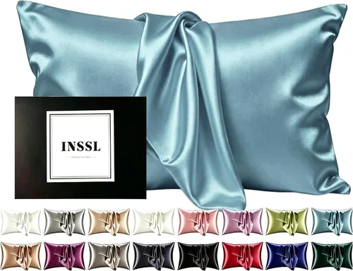 Vista 14 de INSSL - Funda de almohada de seda para mujeres, funda de almohada de seda de morera para cabello y piel, mantente cómoda y transpirable durante