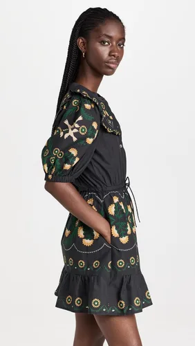Vista 4 de Sea Vestido de manga abombada con estampado Perle para mujer