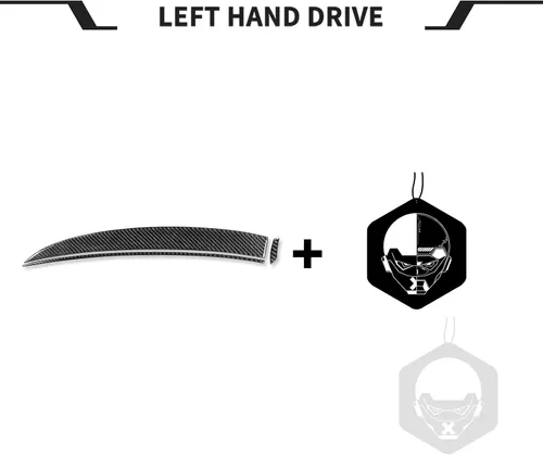 Vista 5 de 3 piezas de kit de cubiertas adhesivas de fibra de carbono para encima de la caja del guante, tiras decorativas para el copiloto, para Infiniti G37