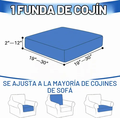 Vista 3 de MAXIJIN Fundas impermeables para cojín de sofá Fundas elásticas para asiento de sofá Fundas lavables, Fundas seccionales para cojines de exterior
