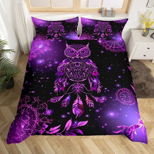 Vista 11 de Feelyou - Funda de edredón con estampado de auriculares, juego de ropa de cama con temática musical, patrón geométrico musical, funda de edredón