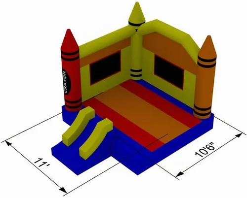 Vista 7 de Casa inflable de saltar de alta calidad creyón rebotante de grado comercial con soplador.