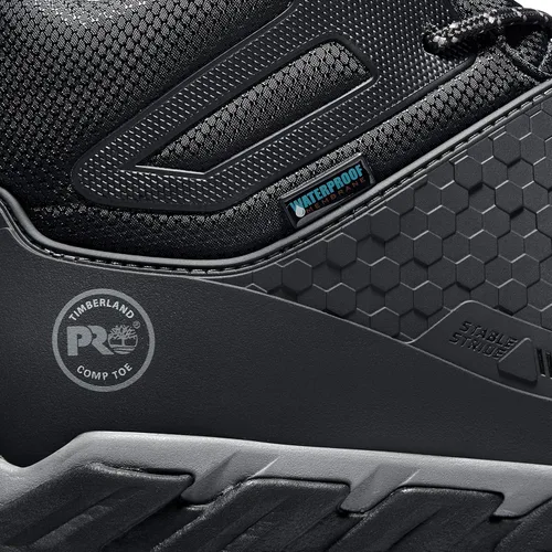 Vista 3 de Timberland PRO Botas de trabajo impermeables Ridgework para hombre con puntera de seguridad compuesta
