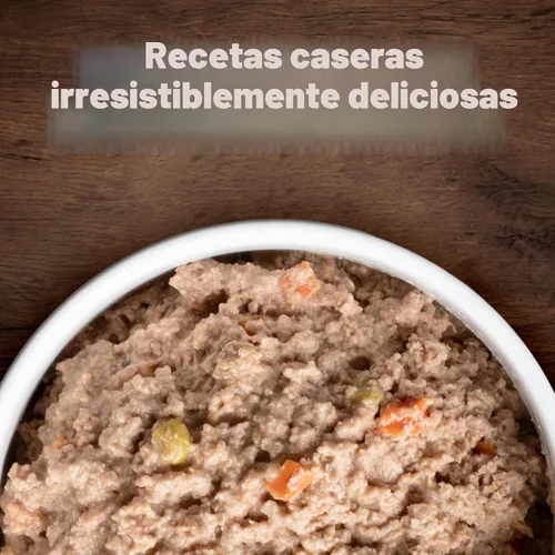 Vista 4 de Blue Buffalo Receta de homestyle Natural Adulto Mojo Mojo de alimentos, Pollo 12.5-Oz Poder (Pack de 12) Cena de pollo con verduras de jardín, sin