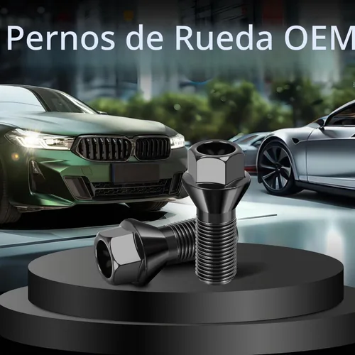 Vista 6 de WayJun 4 tuercas de rueda M12 x 1.5 compatibles con modelos seleccionados BMW E46 325 E90 E39 E60 E53 36136781150