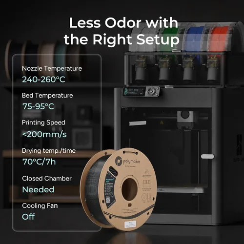 Vista 7 de Polymaker Filamento ASA de 0.07 in, negro, 2.2 lbs, resistente a los rayos 4.370 – 0.07 in negro (código hexagonal: #17161a)