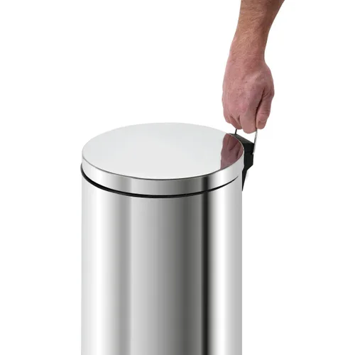 Vista 8 de Westerly Juego de 3 cubos de basura de acero inoxidable de alta calidad, 30 L, 5 L, 3 L