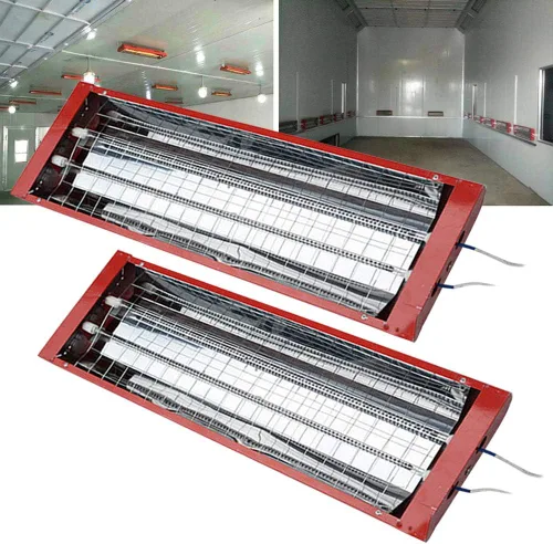 Vista 9 de Xuthusman 2 unids 2KW Spray Baking Booth Infrarrojos Pintura Curado Lámpara Tubo Cabina Hornear Lámpara de Fibra de Carbono Auto Calefacción Luz