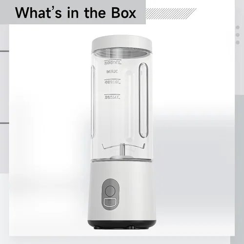 Vista 5 de USB Rechargeable Mini Juicer Blender, 16.9 Fl Oz (500 Ml) Portable Cup, 180W Motor with Stainless Steel Blades, Ideal for Smoothie Lovers