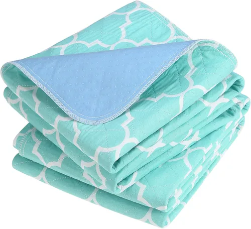 Vista 33 de OUTCREATOR® Almohadillas de cama lavables de 34" x 56" (paquete de 2), protector de colchón para incontinencia, almohadillas impermeables