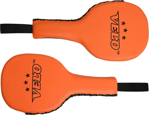 Vista 7 de VELO Taekwondo Kick Pad de cuero de microfibra doble patada duradera almohadillas de golpe Kickboxing Entrenamiento Combate Deportes Karate Target
