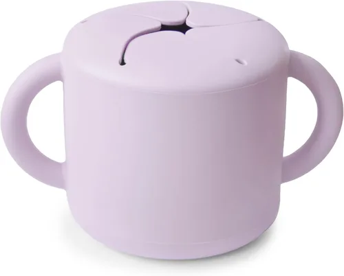 Vista 11 de mushie - Taza para merienda de silicona Contenedor de alimentos a prueba de derrames para niños pequeños y bebés (Abejas)