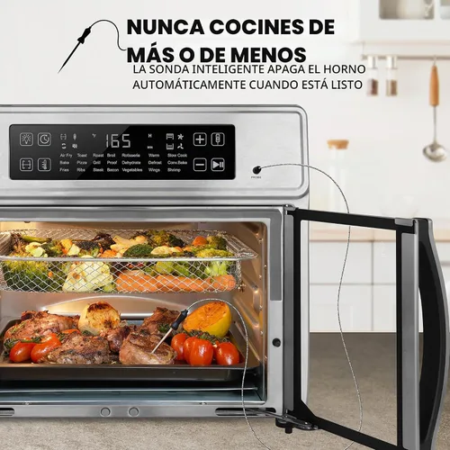 Vista 5 de Kalorik Horno freidora de aire MAXX Advance Series de 26 cuartos de galón con controles digitales, puerta de fácil visualización y 21 ajustes