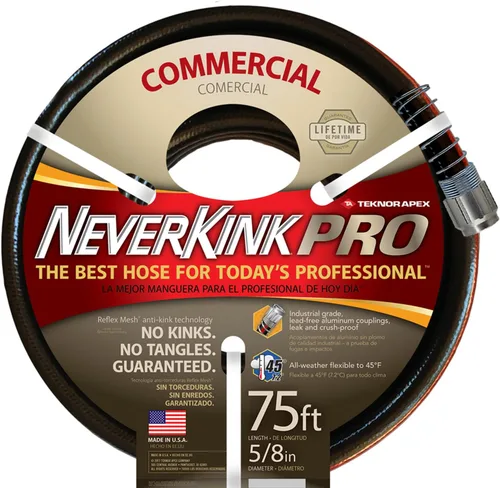 Vista 5 de Teknor Apex Never Kink Series 4000 Commercial Duty Pro manguera de jardín, Negro