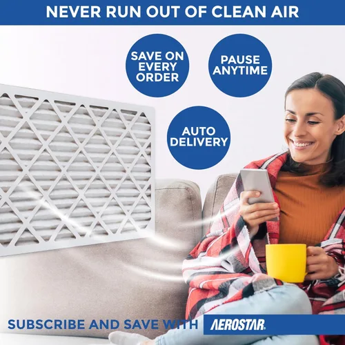 Vista 4 de Aerostar Filtro de aire MERV 8 de 14 x 18 x 1, paquete de 4 filtros de horno HVAC, electrostático MPR 600 y FPR 5