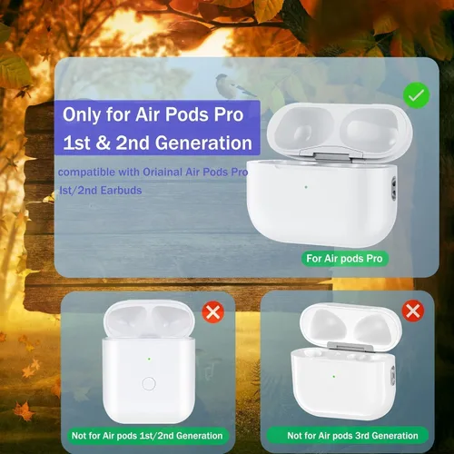 Vista 13 de Funda de carga USB-C para AirPods Pro y Pro2, compatible con AirPod Pro y Pro2 de repuesto, batería integrada de 450 mAh con botón de sincronización