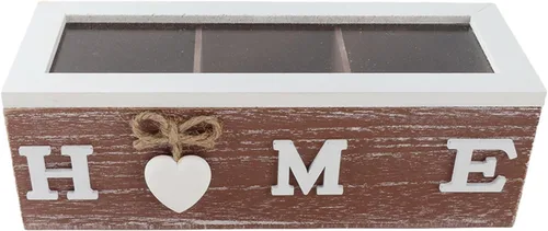 Vista 6 de Tea Bag Organizer Storage Box with Acrylic Lid (Three grids)