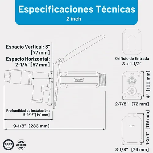 Vista 7 de Aquor House Hydrant V2+ - Grifo para exteriores libre de heladas, válvula antisifón con conexión rápida, boquilla de manguera de pared a prueba