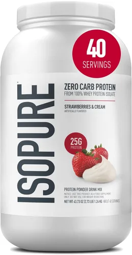 Vista 15 de Isopure Proteína aislada de suero de carbohidratos en polvo, crema