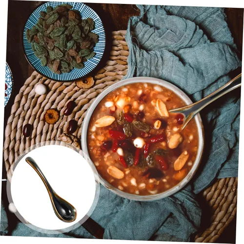 Vista 8 de ABOOFAN 2 cucharas de sopa de cerámica para sopa de postres de avena, diseño de estilo japonés, mango seguro y cómodo