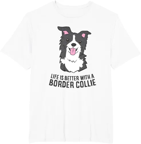 Vista 10 de Camiseta Border Collie Owner Life Is Better With a Border Collie Dog, Blanco, S