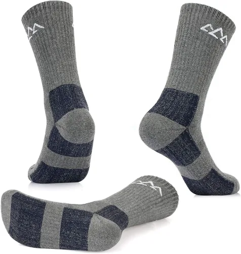 Vista 2 de innotree 3 Pack Men's Full Cushioned Hiking Walking Socks, Quarter Crew Socks