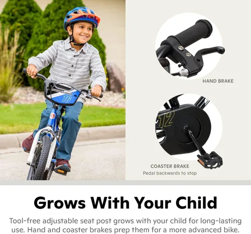 Vista 4 de Schwinn Elm y Koen Bicicleta o Bicicleta de Equilibrio, Bicicleta de 12-18 Pulgadas para Niños de 2-13 Años, Negro, Azul, Rojo, Verde Azulado, Rosa