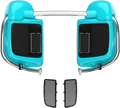 Vista 62 de Kits de calentadores de piernas con ventilación y combinación de color con guantera para Harley Davidson Touring Street Road King Glide FLTR 2014